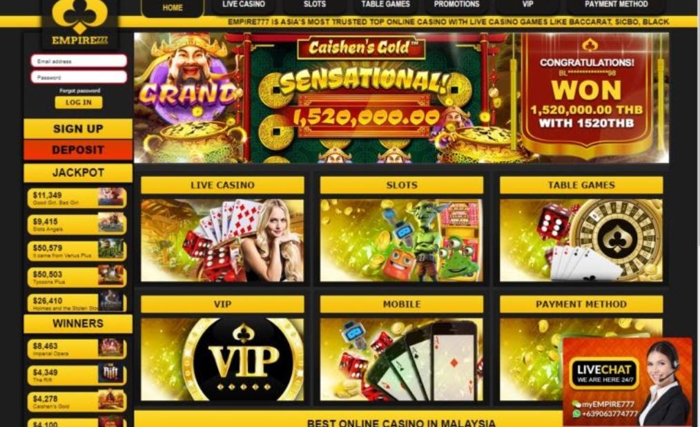 empire777 คาสิโนออนไลน์ เล่นสล็อตออนไลน์ แทงบอลได้เงิน